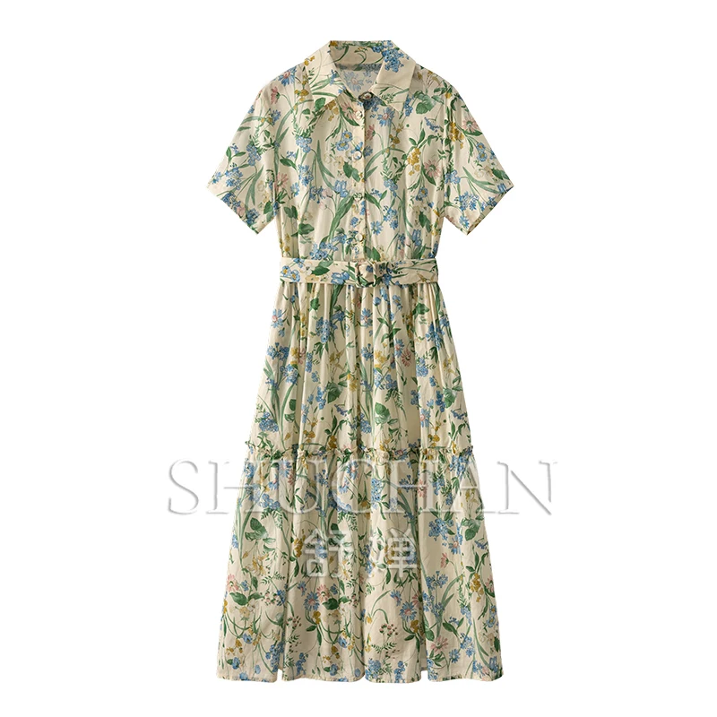 Prairie Chic Vestidos De Mujer Elegantes Para Fiesta 2024100% Cotton Print Vestidos De Verano Mujer   Summer Dress Women