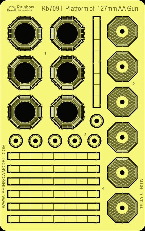 레인보우 PE 1/700 플랫폼,-89 127mm AA 건, Rb7091