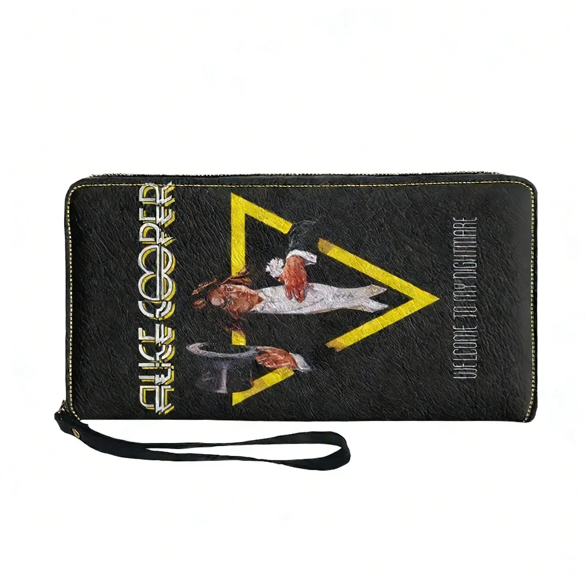 

Hot Alice Cooper Horror Rock Custom Purse Mens Womens Teenagers Zipper Long Wallets Double Print Portable Wallet Gift Bag