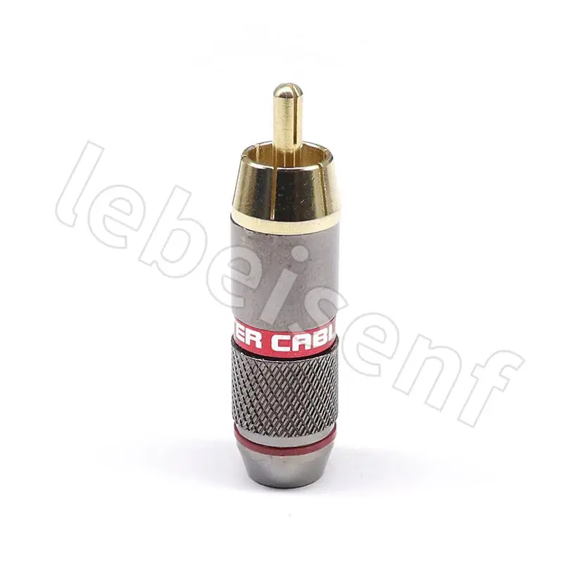 16 sztuk/8pairs Monster miedziane złote złącze męskie RCA Lotus lutowane wtyczki RCA okablowanie męskie audio i wideo rozszerzenie gniazdo