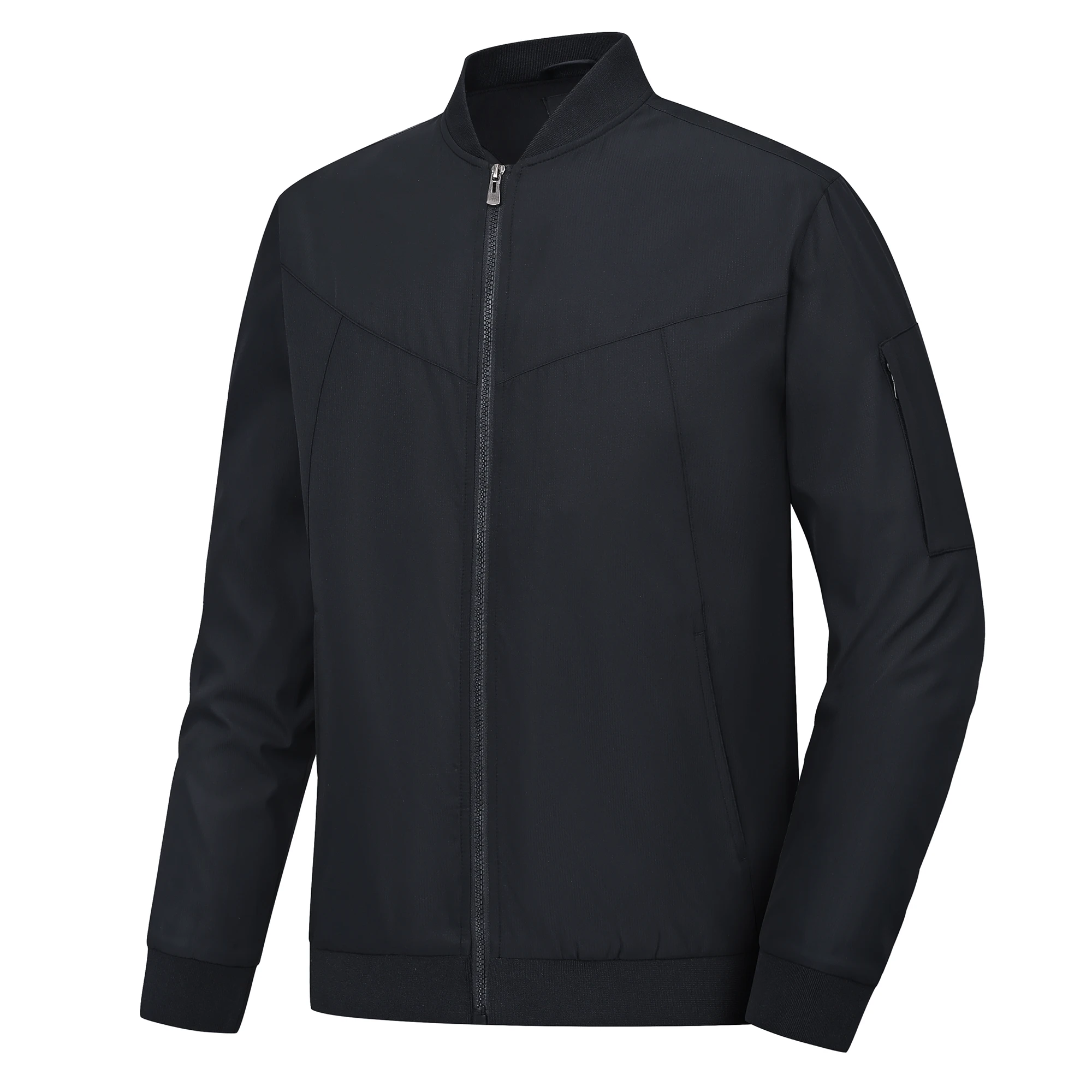 Men's Lightweight Windbreaker Jacket Causal Fashion Stylish BaseBall Coat with Side Inner Pocket for Work Golf Fishing 8