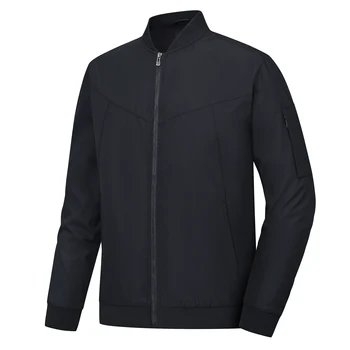 Men's Lightweight Windbreaker Jacket Causal Fashion Stylish BaseBall Coat with Side Inner Pocket for Work Golf Fishing 8
