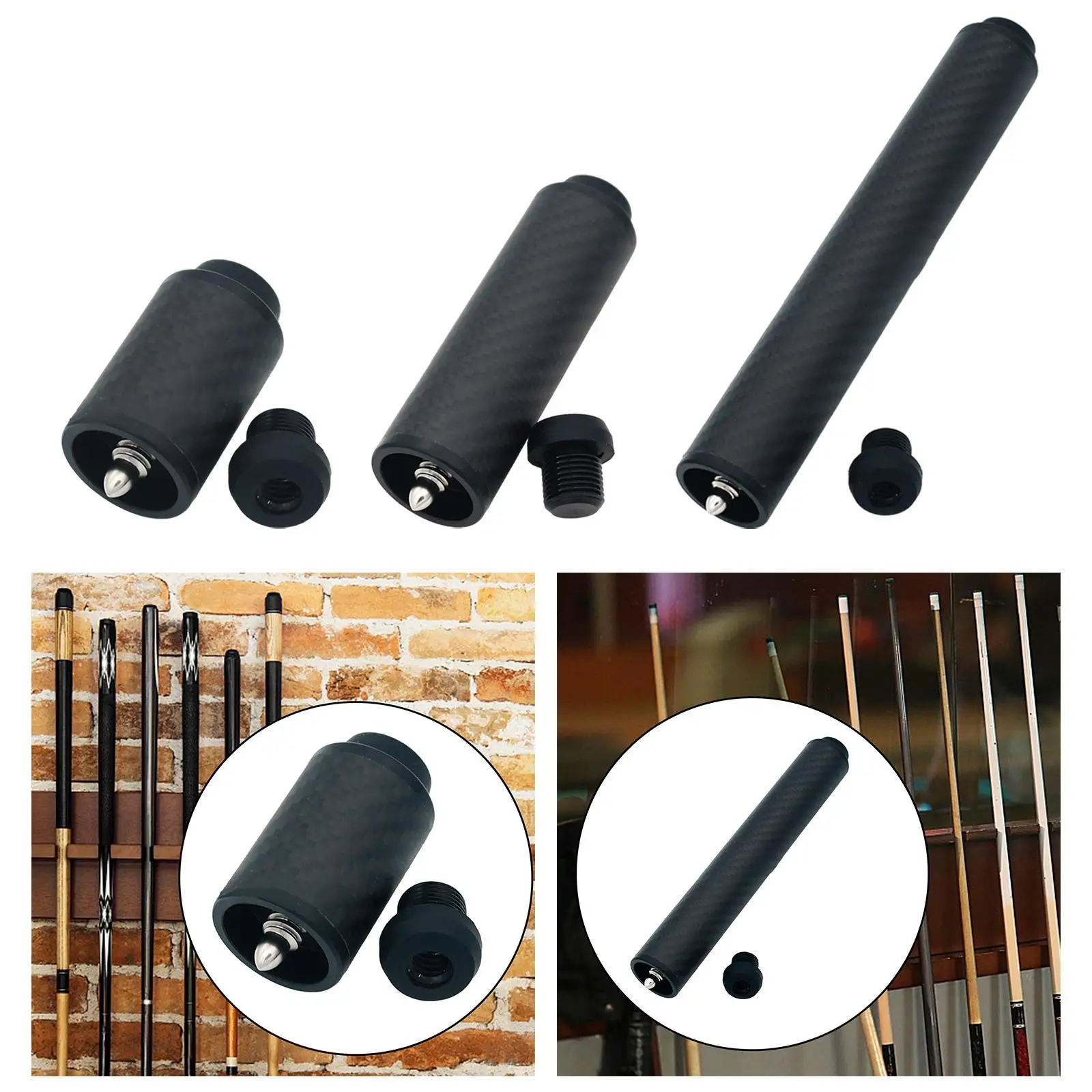 

Billiards Pool Cue Extension, Billiard Connect Shaft, Lightweight Carbon Fiber