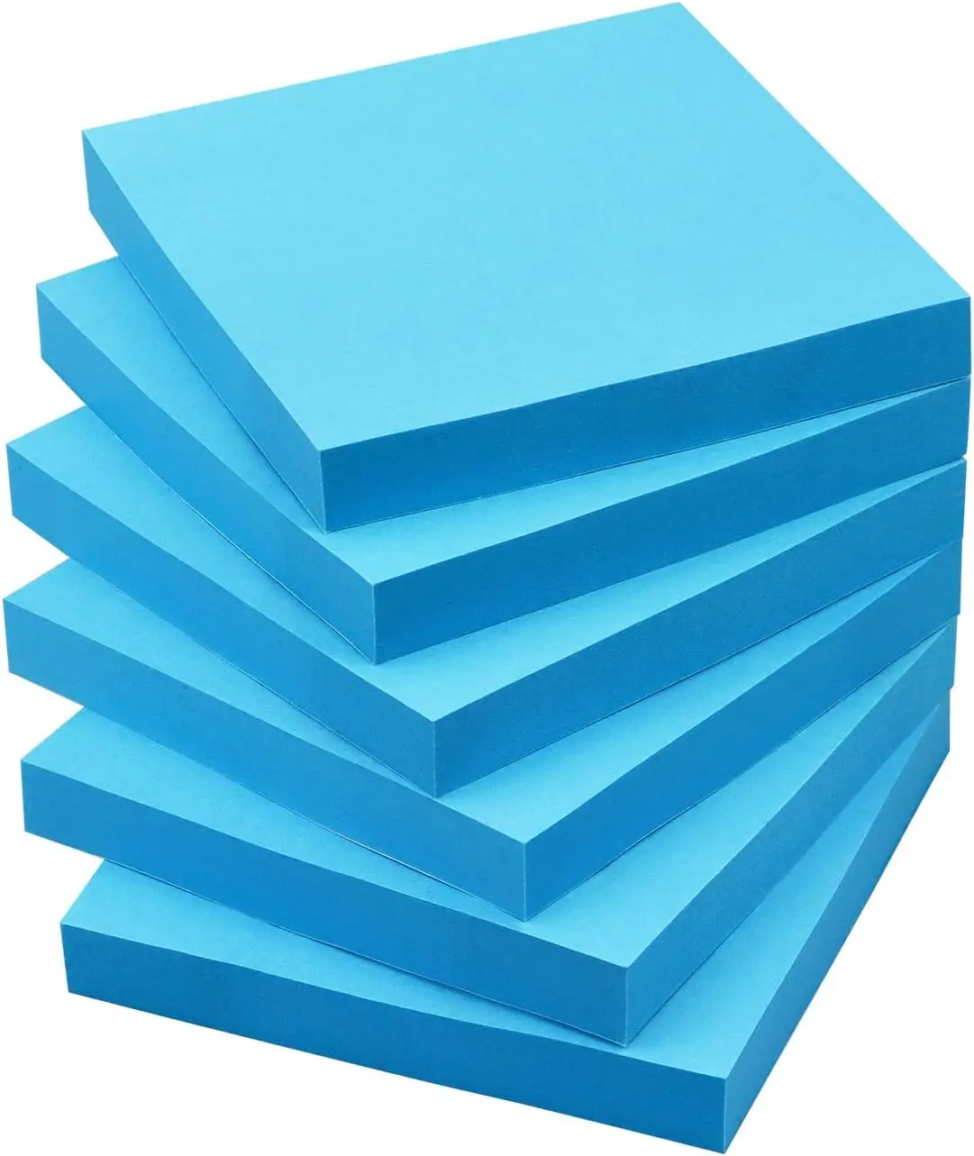 Sticky Notes 3x3 in (6 Pads) Bright Colored Super Self Sticky Pads - 100 Sheets/Pad - Easy to Post for School, Office Supplies