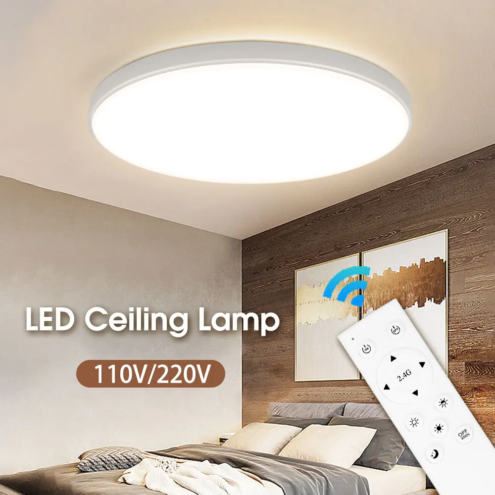 led stepless escurecimento lampada do teto moderno luzes de decoracao do quarto branco frio branco neutro sala de estar ac85265v 30w 01