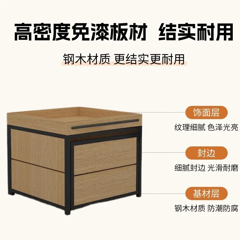 Customized supermarket steel wood dried fruit bulk stack head grain rice noodle stack bulk snack candy promotion platform