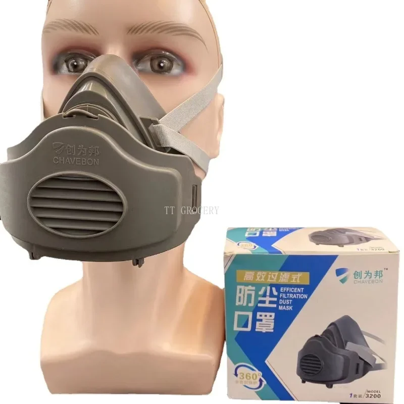 New 3700 Type Industrial Painting Spraying Respirator Safety Work Filter Dust Proof Full Face Gas Mask Formaldehyde Protection