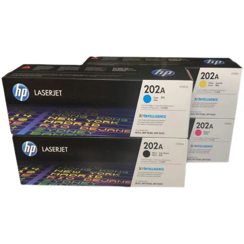 HP 토너 카트리지, M254nw, dw, M280nw, M281fdn, fdw, CF500A, 202A, 1 세트, 신제품