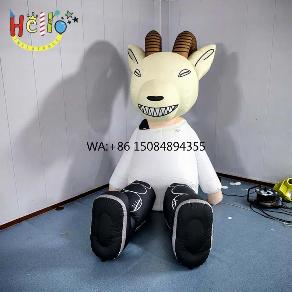 Factory Direct Animal Figure Inflatable Cartoon Character Sheep Inflatable Goat for Decoration