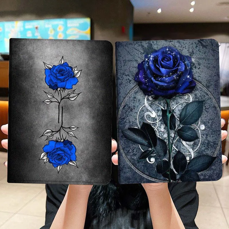 

Чехол для планшета с узором в виде синих роз для Lenovo Xiaoxin Legion Pad Tab Pro GT Y700 Gen4 2 11 P11 M10 K10 3rd Plus Gen Gift
