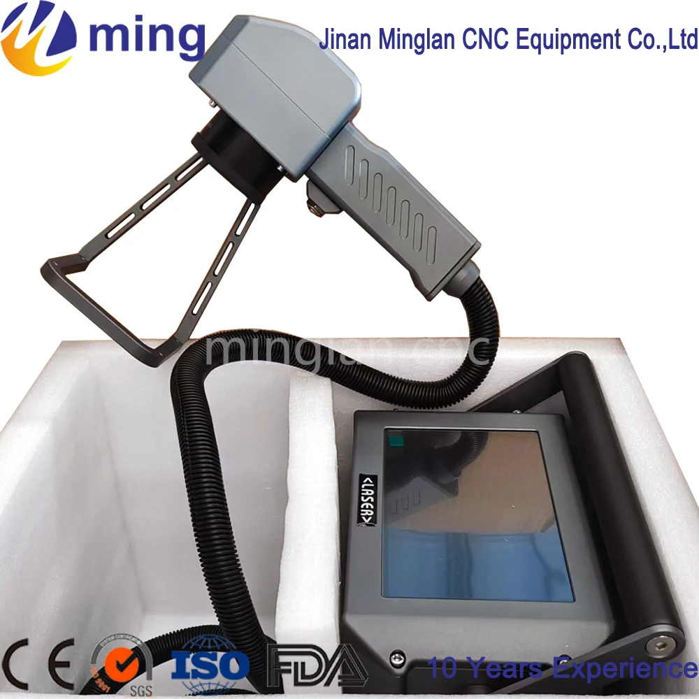 20W 30W Mini Portable Handheld Fiber Laser Marking Machine With Low Cost