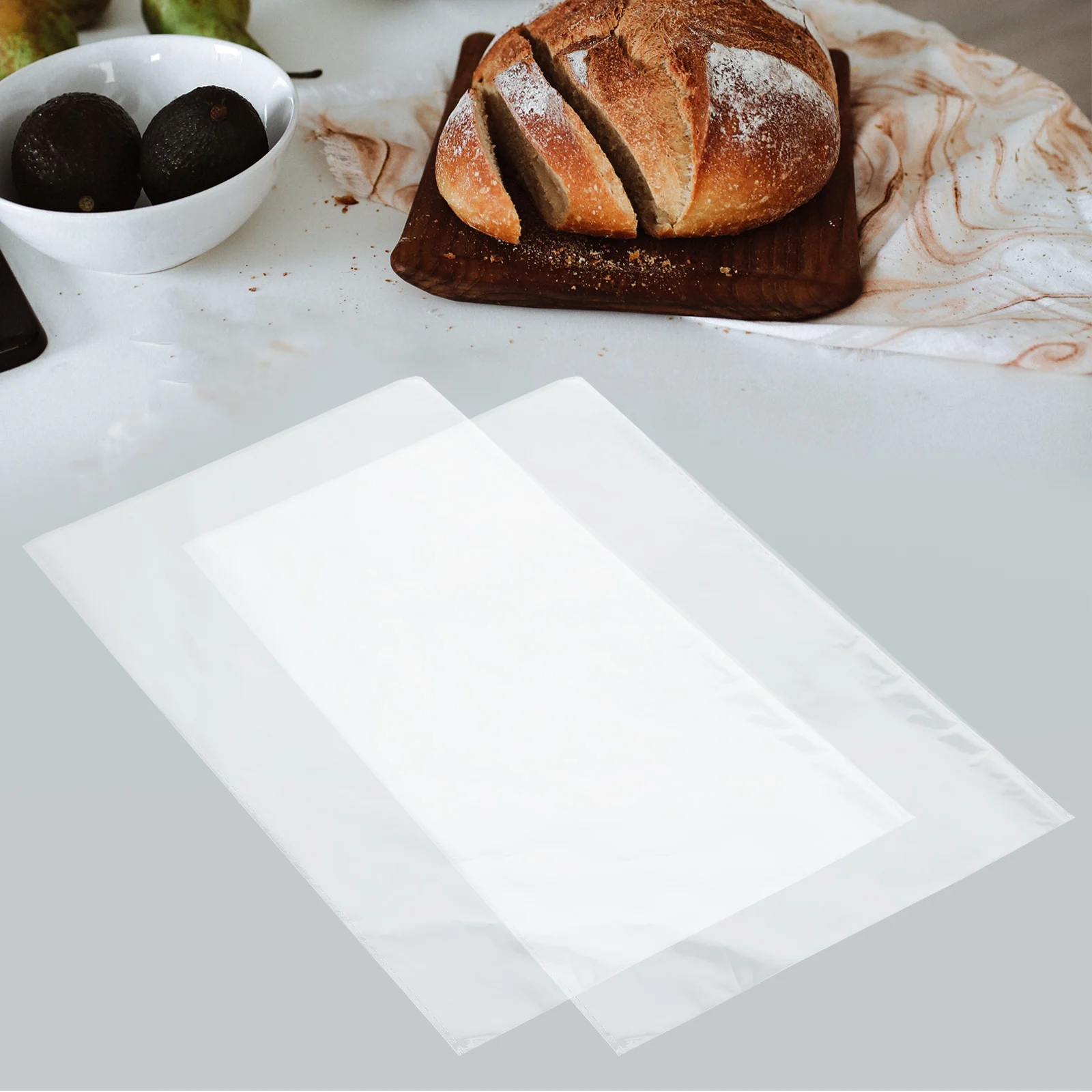 

100Pcs Food Storage Bread Bags Transparent Plastic Loaf Wraps for Bakery Pastries Cookies Packaging Bags Toast Packaging Pouches