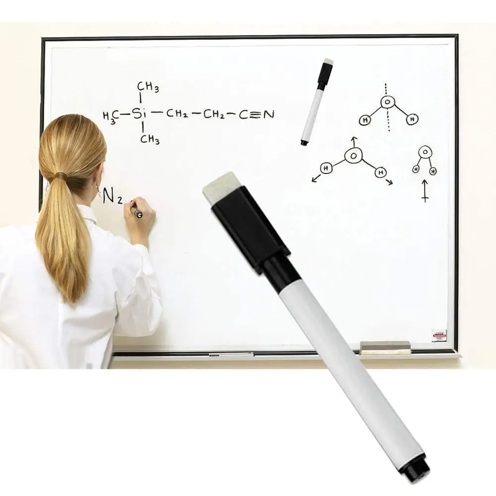 40Pcs Whiteboard Marker Pens Magnetic Dry Erase Pens With Erasers Cap For Office Home School Writing Stationery