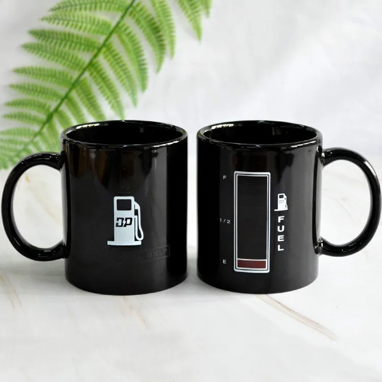 Changing Color Discoloration Water Cup Gift Creative Ceramics Meeting Cup Travel Coffee Mugs Charging Battery Cute Mug