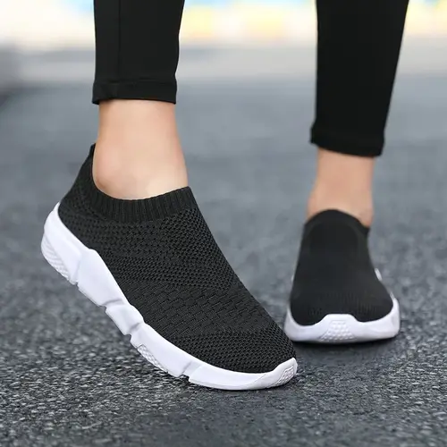 Sneakers Women Shoes Knitting Sock Sneakers Women Slip On Laides Walking Shoes for Woman Loafers Flats Tenis Famela Plus Size - Image 9