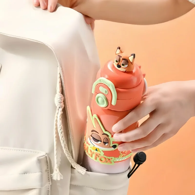 X&W Disney 500ML Thermos Bottle Keep Warm＆Cold Straw Cup with Pop-up Cute Doll Lid Leak-proof Outdoor Sports Fitnees Water Cups - view 4