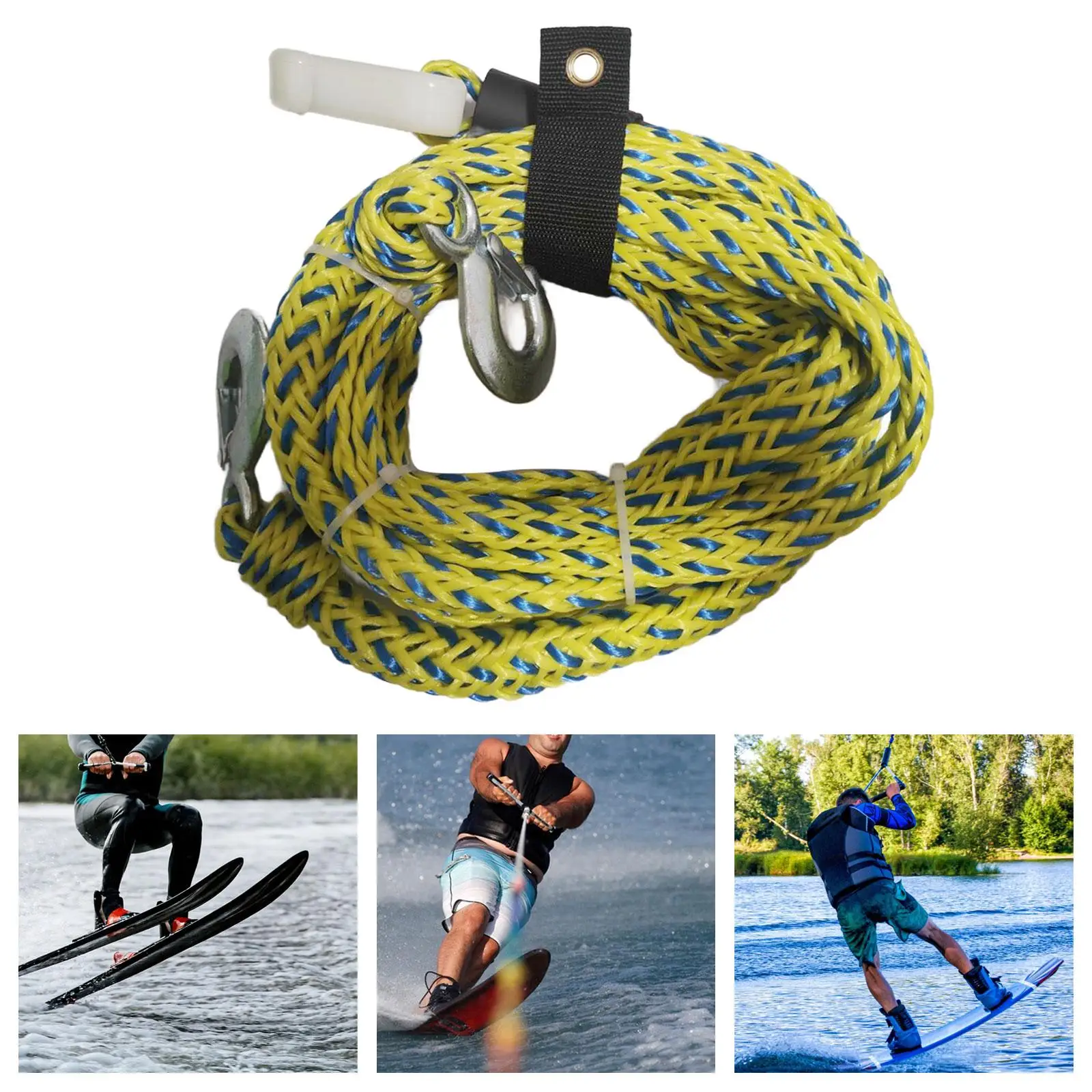 

Water Ski Rope Durable Portable Lightweight Water Sports Rope Boat Surfing Rope for Water Sports Kneeboard Wakeboard Surfing