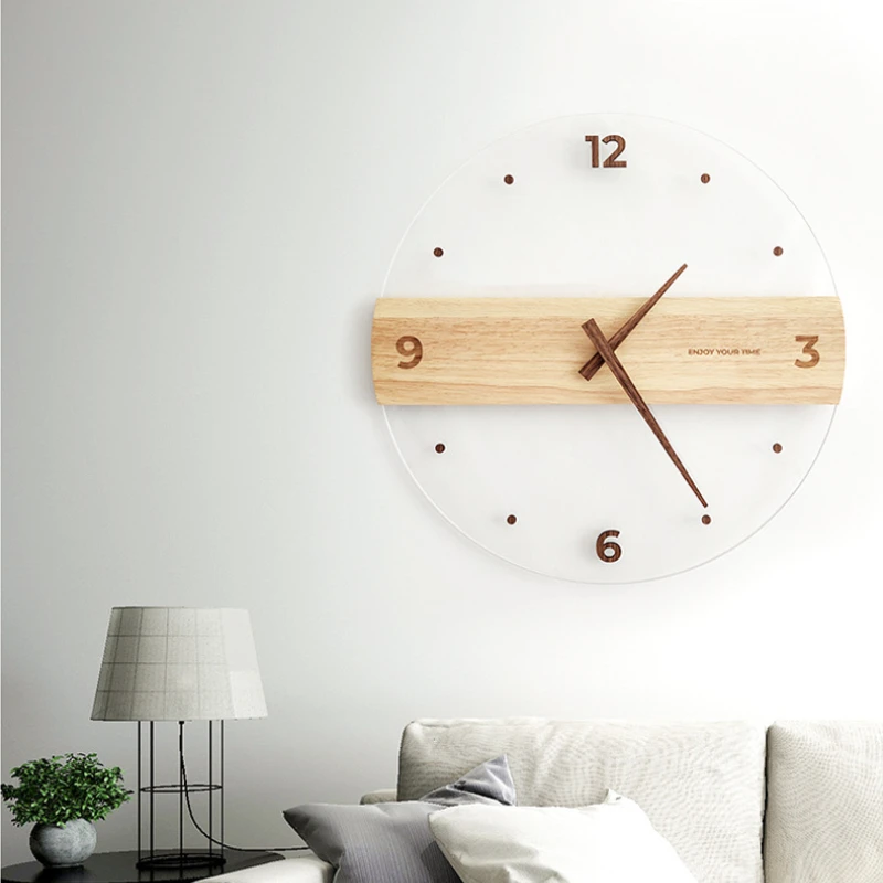 

Modern Living Room Wall Clock Minimalist Girls Round Silent Small Wall Clock Design White Creative Reloj De Pared Home Decor