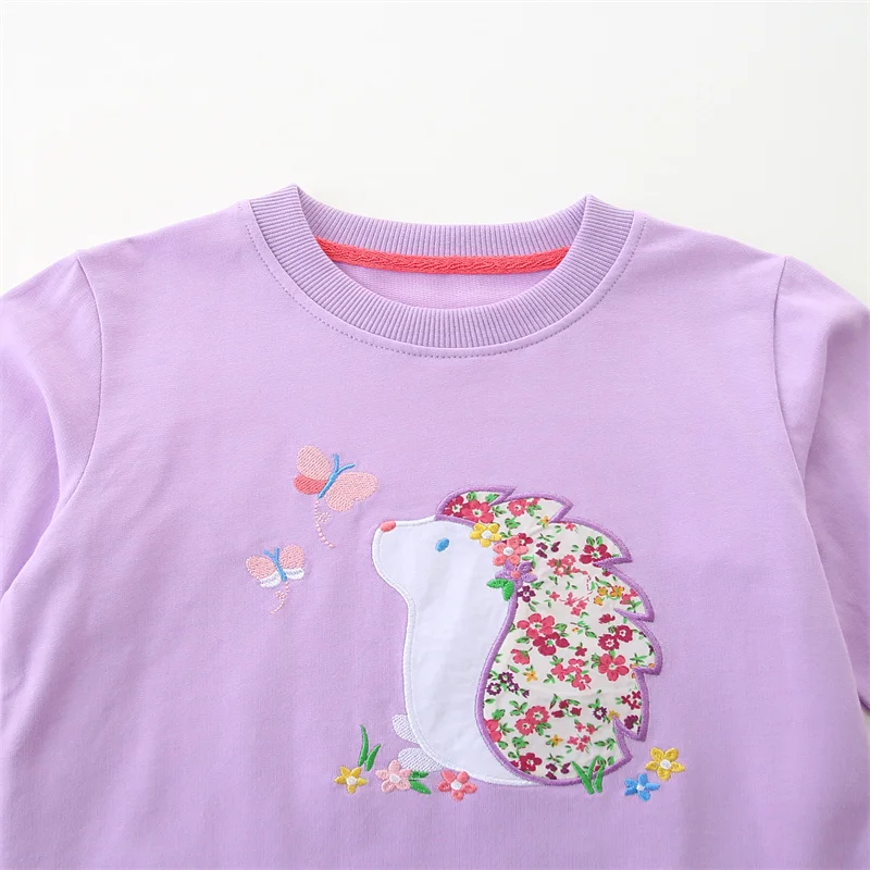 Jumping Meters 2-7T Hot Girls Baby Sweatshirts Animals Children\'s Clothing Long Sleeve Kids Hooded Holiday Shirts Costume