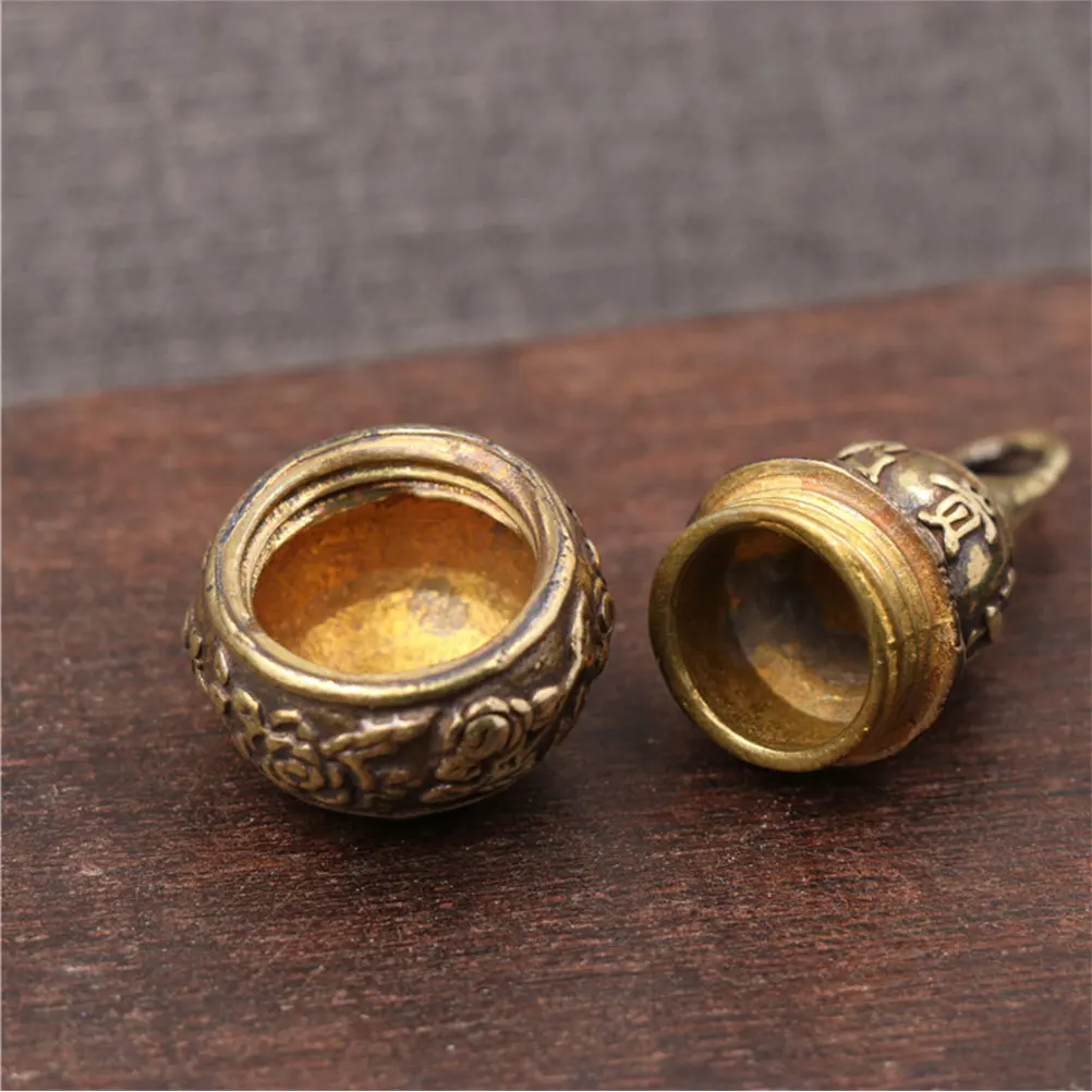 

3 pcs Brass Gourd Keychain Adorns Pendants Diy Charms For Necklaces Bracelets Car Hanging Decor Gourd Hanging