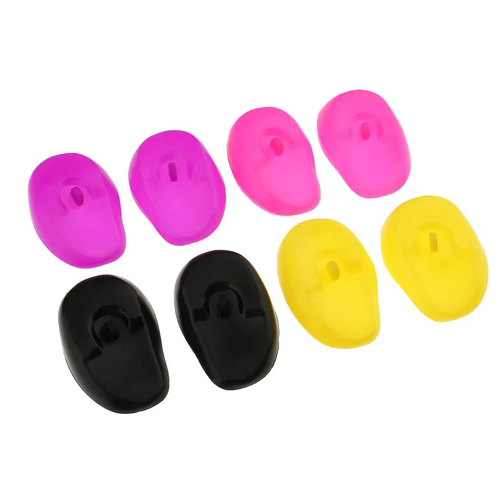 

4 Pairs Silicon Shower Ear Cover Bathing Hair Dye Coloring Ear Protector