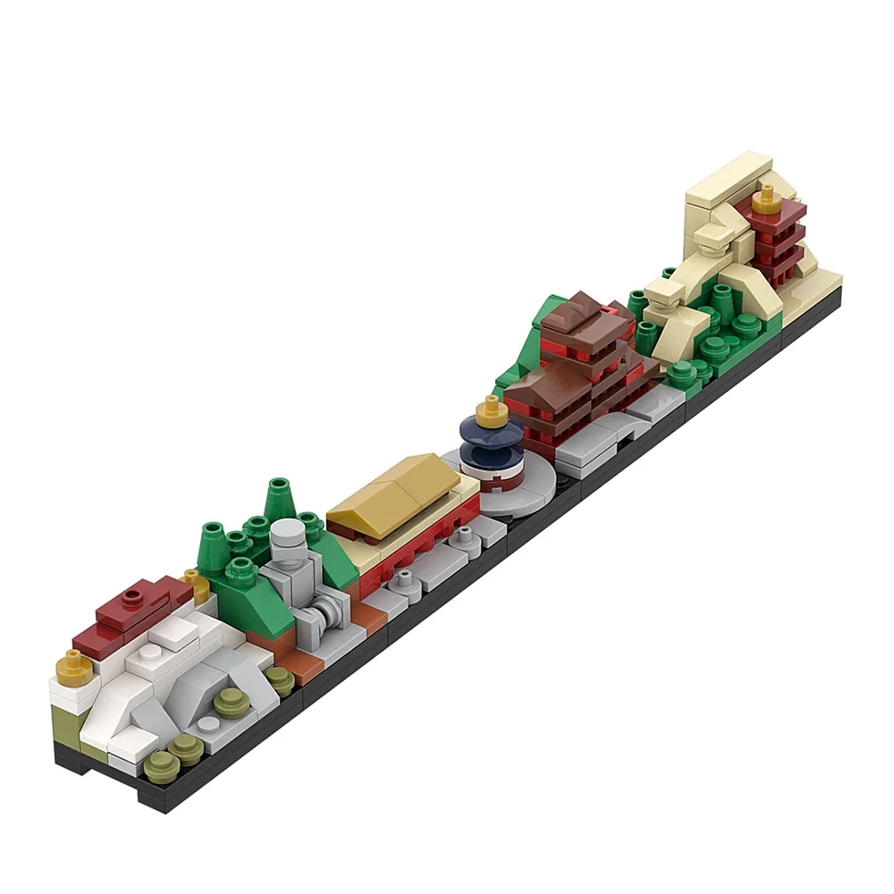 Gobricks MOC Landmark ปักกิ่ง Tiananmen Square Skyline สถาปัตยกรรม Building Block ชุด Oriental Pearl TV Tower อิฐของเล่นเด็ก