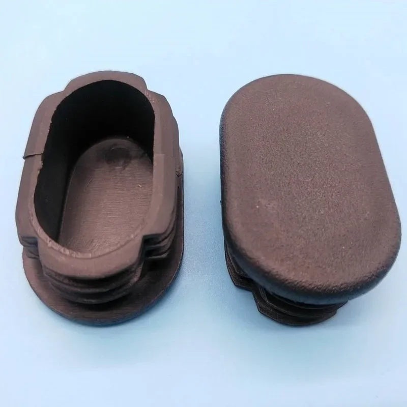 80PCS Black Oval Plastic Blanking End Cap Tube Plug Inserts Box Pipe Table Chair Furniture Noise Proctor Mat Covers Accessorie
