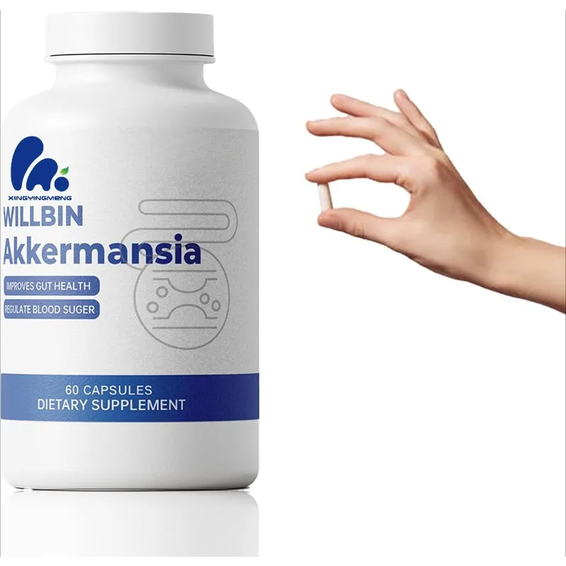 

Akkermansia Probiotics 100M AFU Live Strain Capsules - Immune Intestinal Digestive Lining Function Health Support