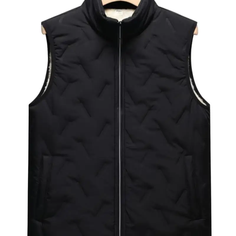 

Men's Fce Lined Jaet Vest Warmth without Sves Inner Liner New Sle 2025 Faionable Youth Wide Fit Spring Season