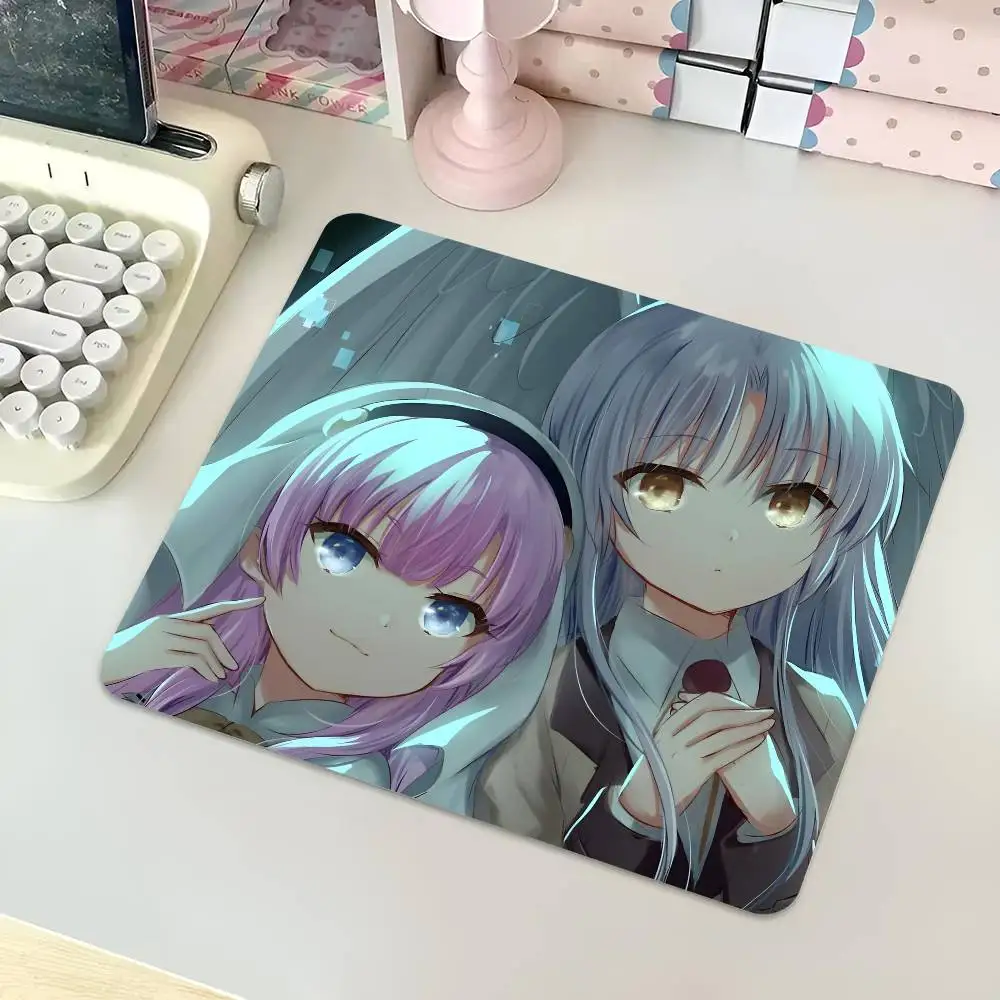 Anime Angel Beats Mousepad Small LockEdge Mouse Pad For Gamers Computer Desk Pad Rectangular Anti-slip Rubber