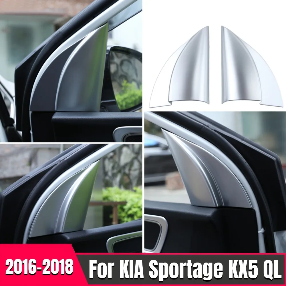 

ABS Matte Car front interior A-pillar panel Frame Cover Trims Accessories car styling 2pcs For KIA Sportage 4 QL KX5 2016-2018