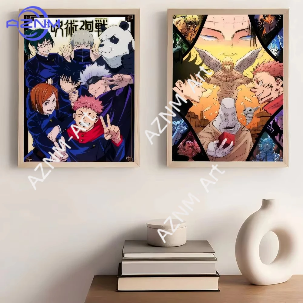 1 Stück Japan Anime J-Jujutsu Classic Kaisen Poster Vintage Zimmer Bar Café Dekor Heimdekoration