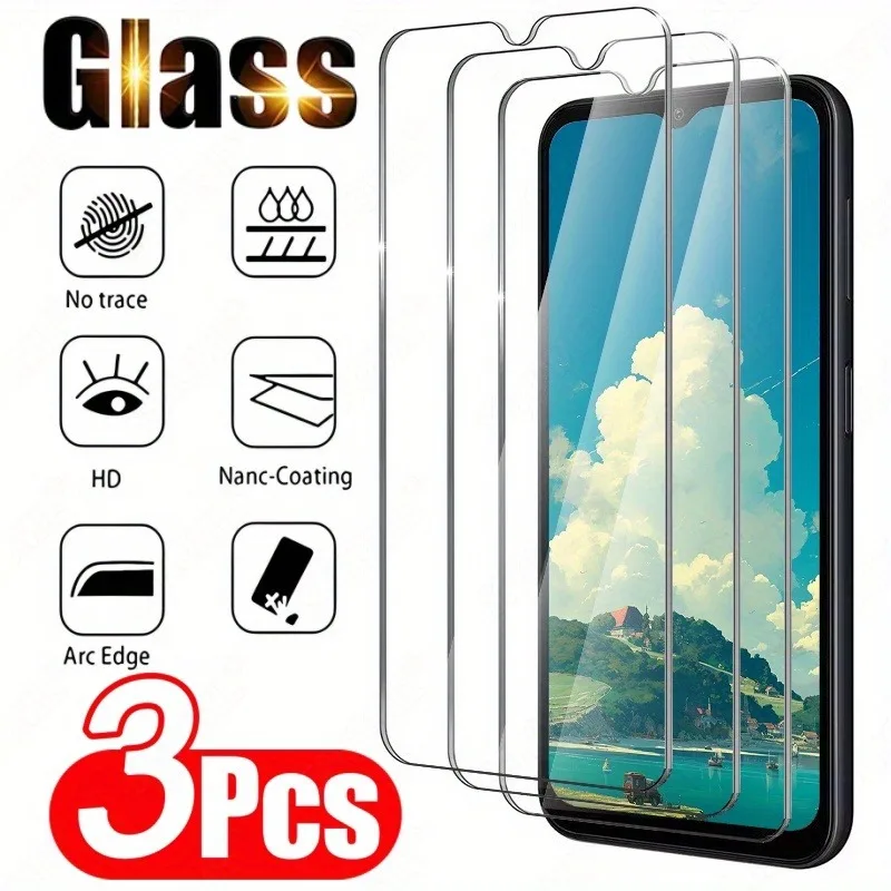 3Pcs Screen Protectors Tempered Glass for S23 S24 FE A52 A53 A54 A55 A56 A16 A15 A14 A13 A26 A25 A24 A23 A36 A35 A34 A33 Glass