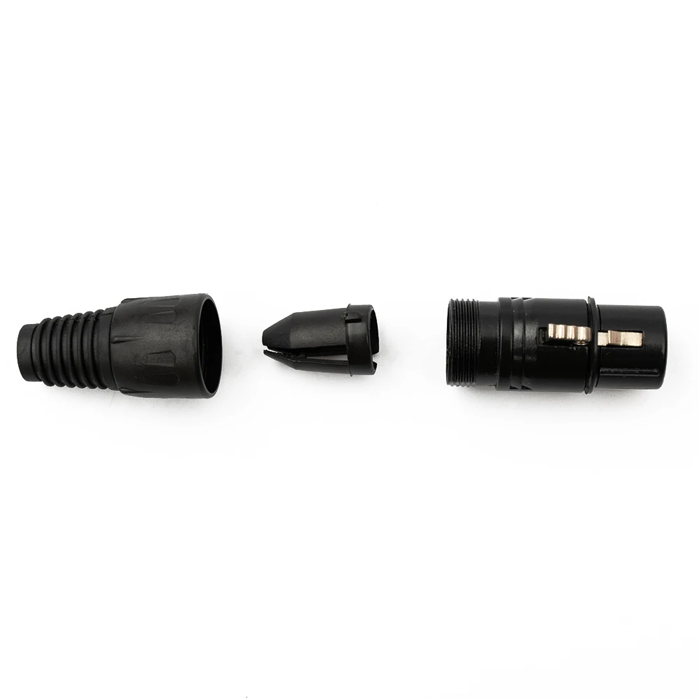 High Quality Noise Shielding Brand New 3 Pin Female Connector 10pcs Iron Plastic High Conductivity Upgrade Connect