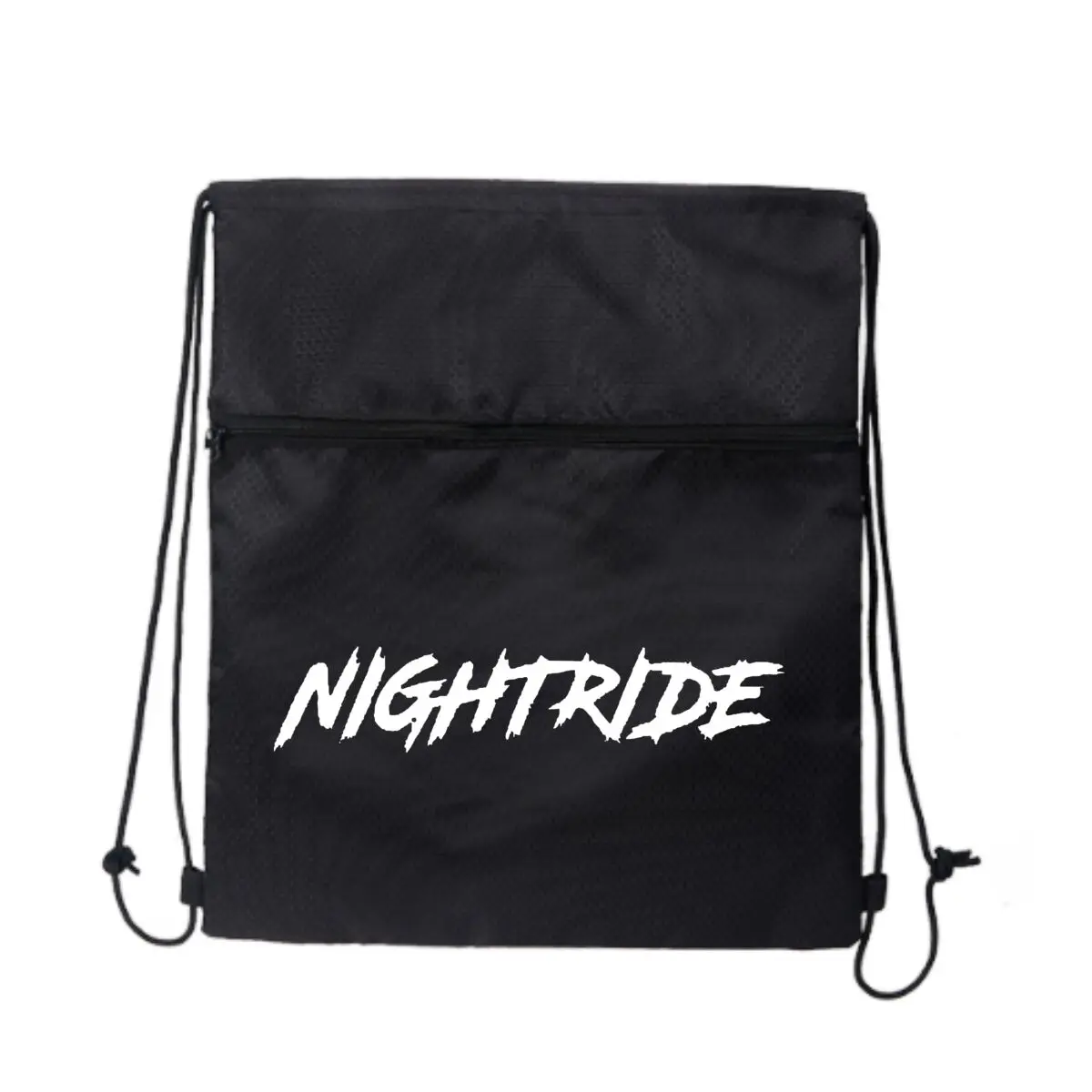 

Nightride Bold, Edgy - Тематическая типография Графический художественный дизайн Черный повседневный рюкзак на молнии на шнурке для повседневного использования для мужчин и женщин