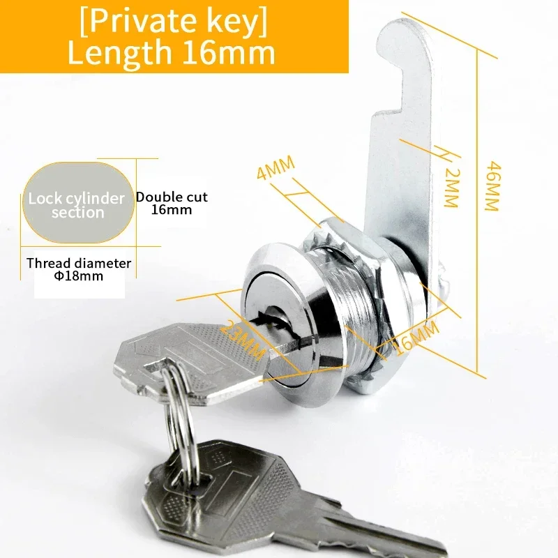 5/20/100Sets Veiligheidsslot Metalen Cilinder Kast Locker Cam Lock Met Sleutels Beveiliging Mailbox Lock lade 16 MM/20 MM/25 MM/30 MM