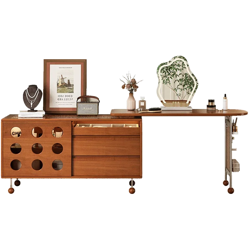 Comodino per camera da letto con comò retrattile