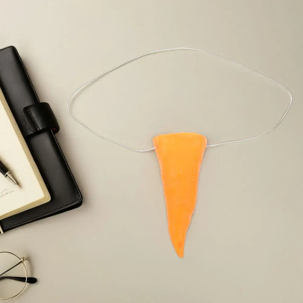 

8Pcs Orange Vinyl Carrot Nose Prop Snowman Costume Accessories for Halloween Christmas Winter Party Carnival Party Accessories