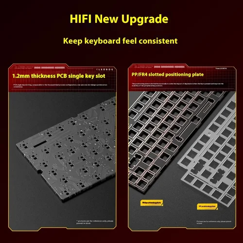 Imagen 2 del producto LEOBOG-Teclado mecánico Hi75C, kit de 3 modos/con cable, intercambio en caliente con perilla, junta de aleación de aluminio RGB, Kit de teclado Hi75C, regalo personalizado para PC