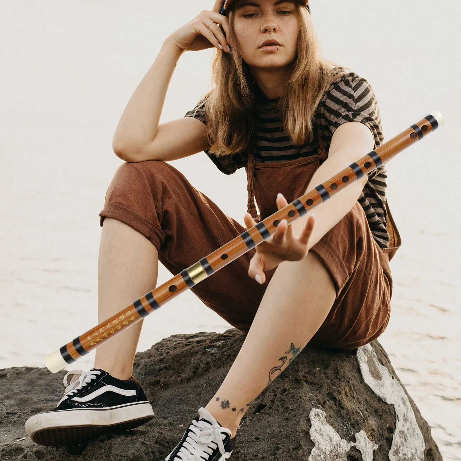 

Bamboo Flute Instrument Prime Materials Style Portable Chinese Traditional Dizi Professional Introductory