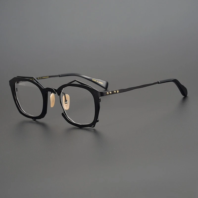 

High-quality Designer Handmade Pure Titanium Eyeglasses Frames Vintage Unique Square Optical Prescription Glasses Frame 2025