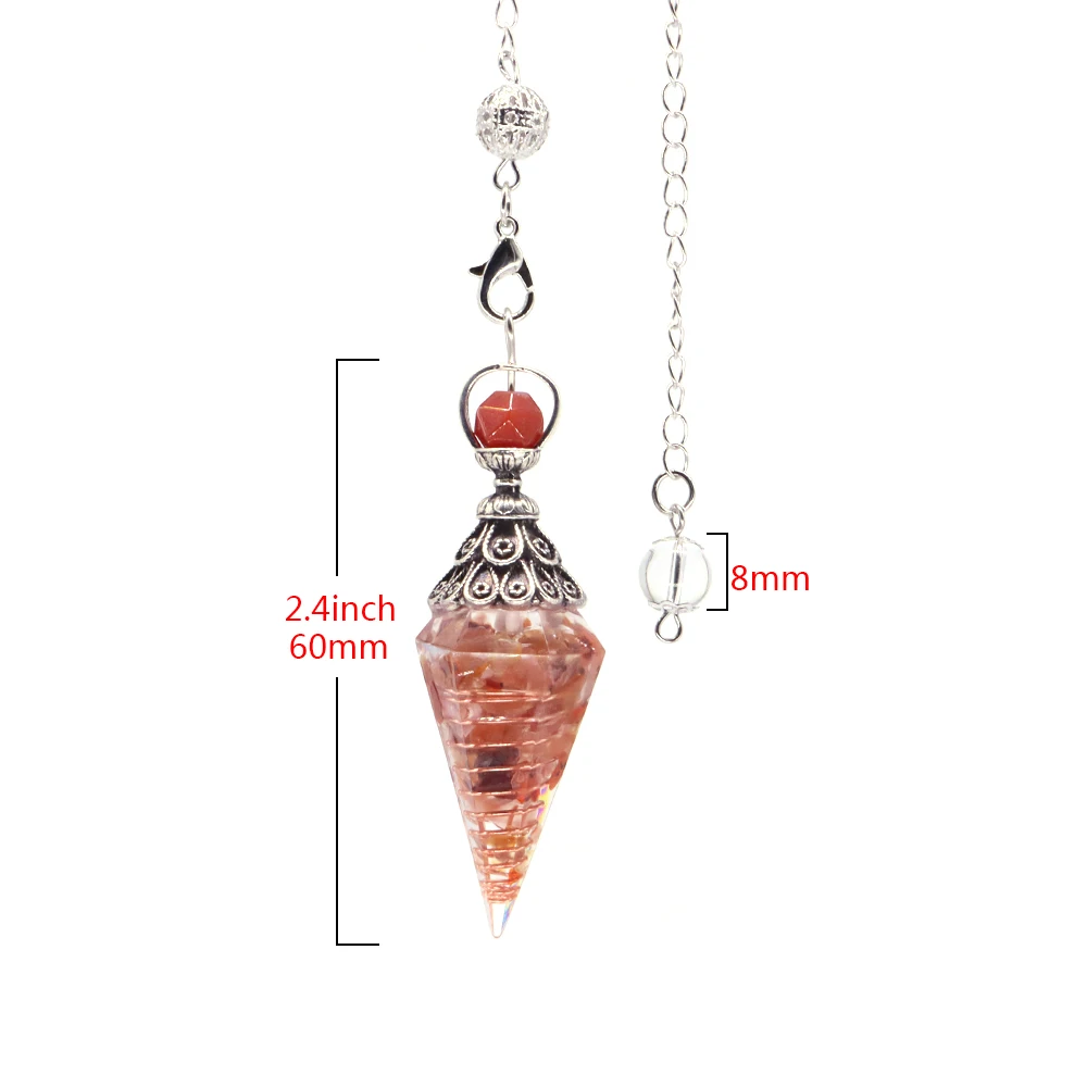 7 Chakra Healing Crystals Pendulum for Dowsing Divination  Natural Quartz Stone Pendulums Antique Reiki Pendant Pendulo Jewelry