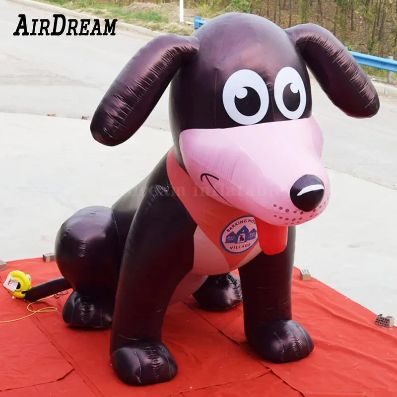 2021 venda quente personalizado gigante inflável cão grande dos desenhos animados filhote de cachorro modelo para zoológico pet shop animal hospital publicidade