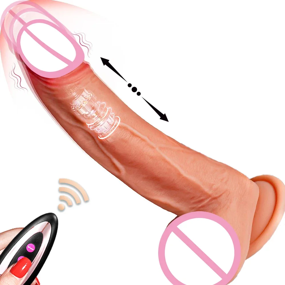 7/8 inch Realistic Dildo Telescopic Vibrator with Female Stimulator Big Penis Anal Plug Adult Man Real Penis Sex Toys for Women