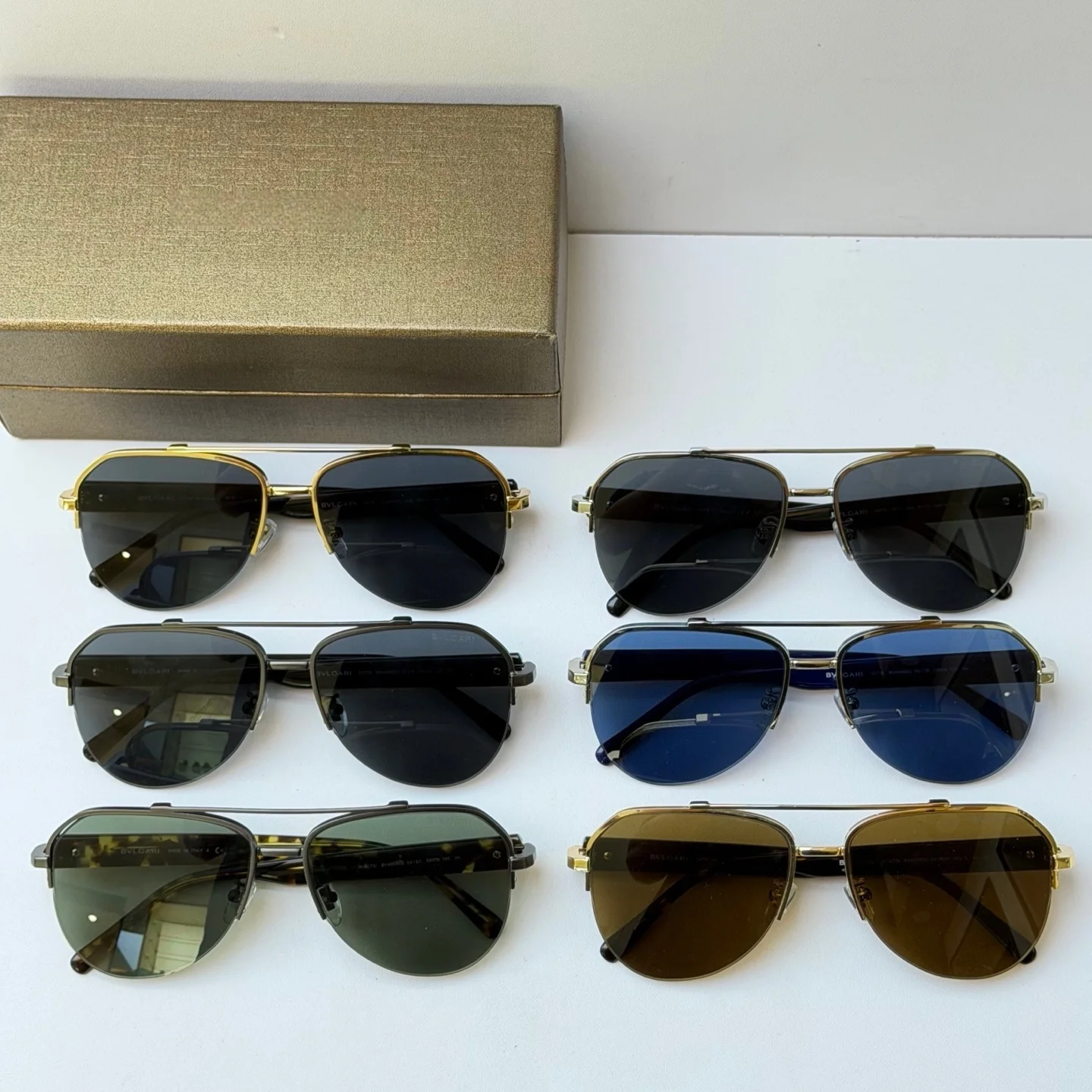 Men Style Geometric Octagonal Metal Sunglasses, Semi‑Rimless Design Classic Daily Outdoor Driving Sun Glasses
