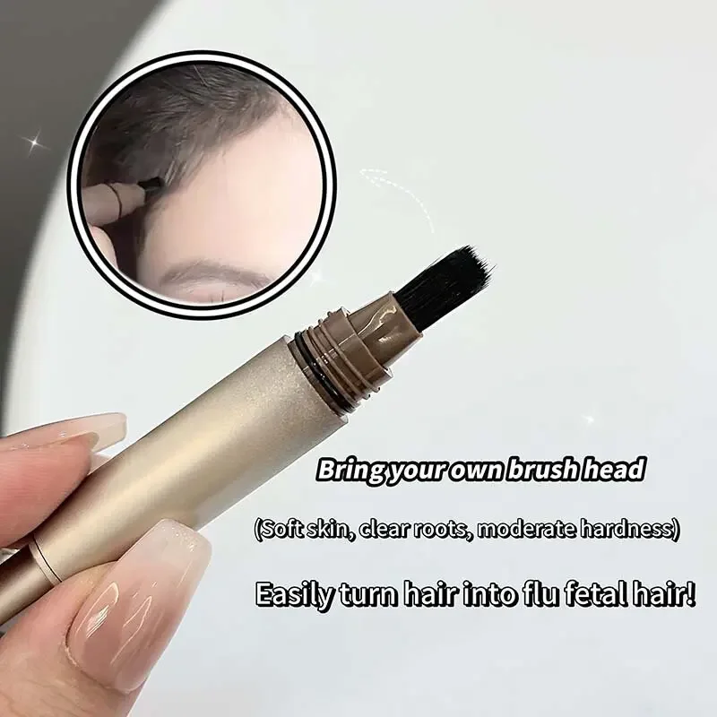 ブラックブラウンワイルドアイブロウ＆ヘアラインリキッド3D 2in1 にじみにくいウォータープルーフロングラスティングブラシ付きヘア用韓国アイメイク