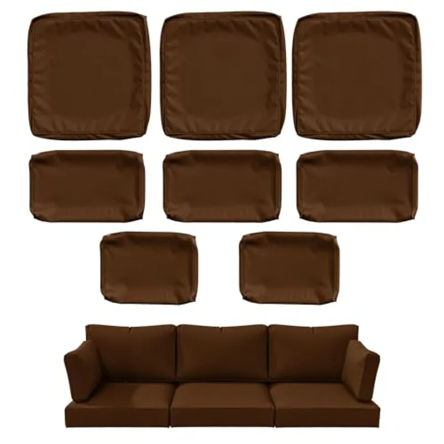 

Комплект из 8 сменных водонепроницаемых чехлов для уличной мебели с молниями, нескользящие, только чехлы