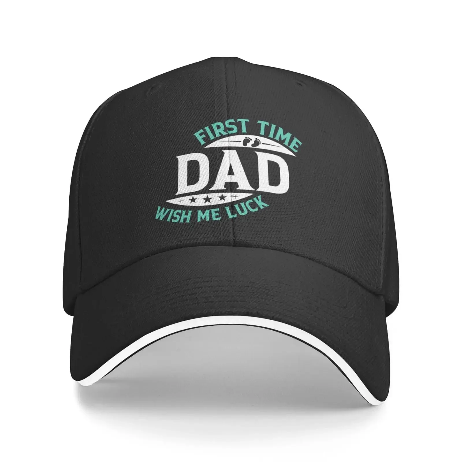 First Time Dad Wish Me Luck Baseball Cap Outdoor Sunhat Breathable Sports Cap Fishing Sunscreen Travelling Casquette For Couple