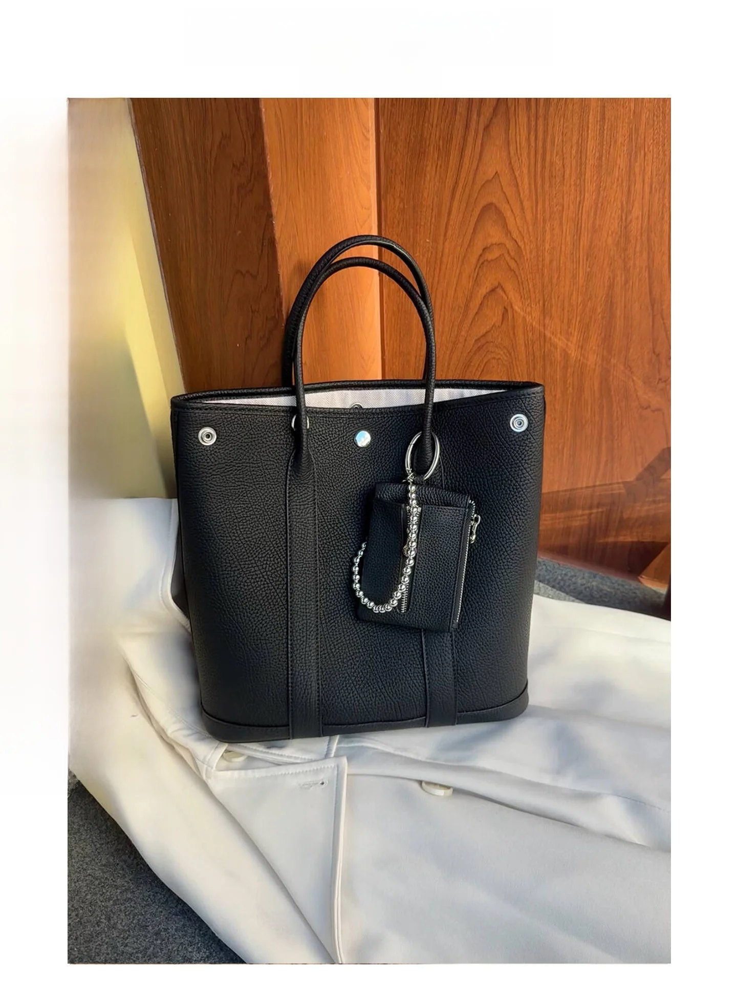 Genuine Leather Vertical Garden Tote Bag Women's Commuter Handbag Large Capacity Spring Summer Shoulder Crossbody Mom Bag