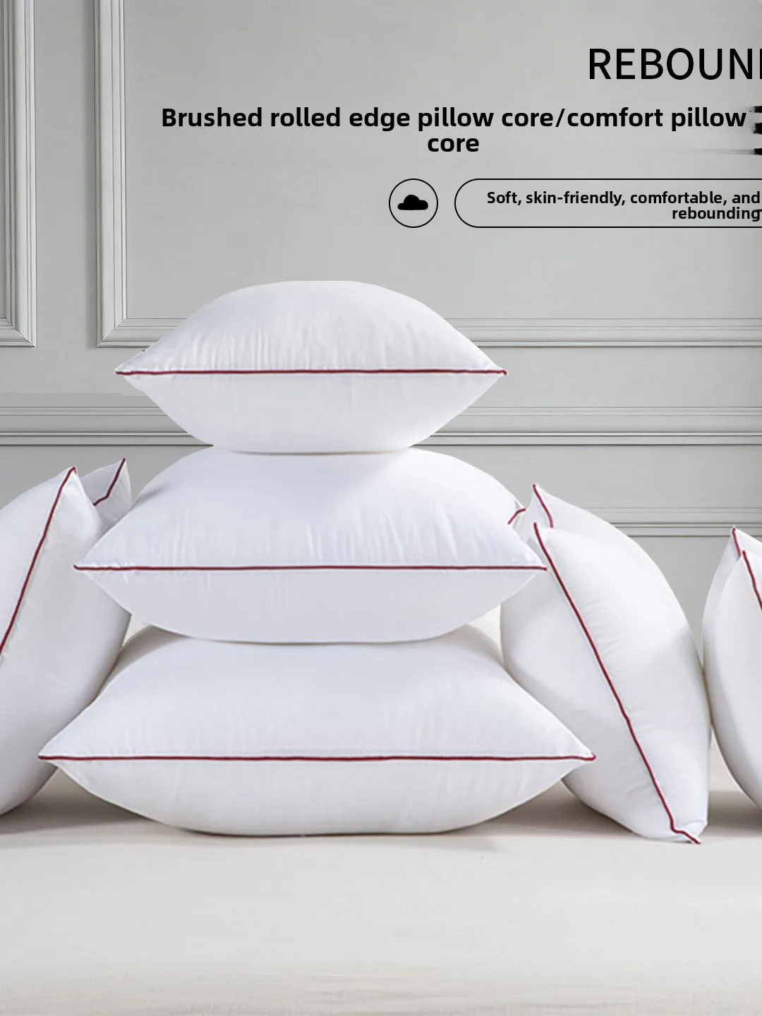 White Pillow Core 45x45 Sofa Pillow Core 50x50 Backrest Inner Core 40 Pillow Core Home Office Universal Square Pillow